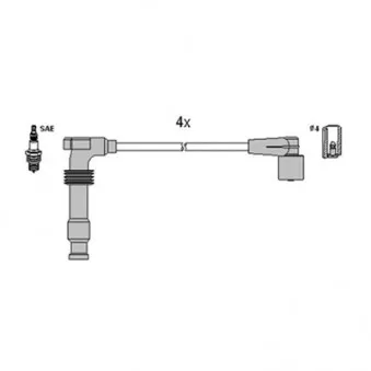 HITACHI 134121 - Kit de câbles d'allumage