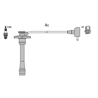 HITACHI 134132 - Kit de câbles d'allumage