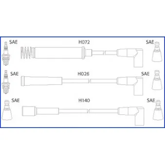 HITACHI 134202 - Kit de câbles d'allumage