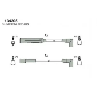 HITACHI 134205 - Kit de câbles d'allumage