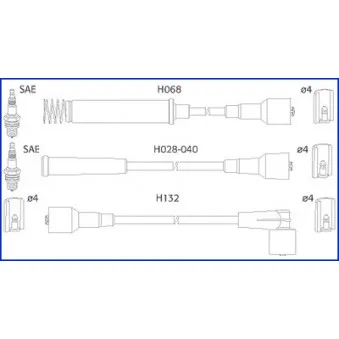 Kit de câbles d'allumage HITACHI OEM 1612499