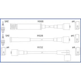 Kit de câbles d'allumage HITACHI OEM 1612498