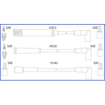 HITACHI 134225 - Kit de câbles d'allumage