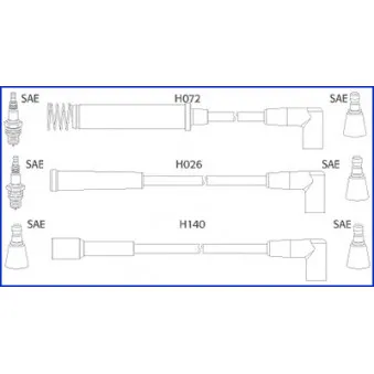 Kit de câbles d'allumage HITACHI OEM 1612545