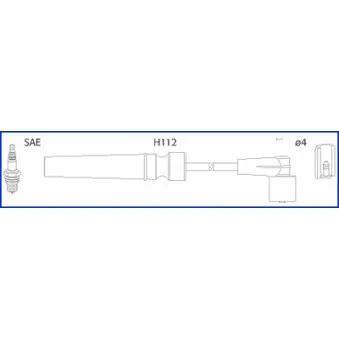 HITACHI 134236 - Kit de câbles d'allumage