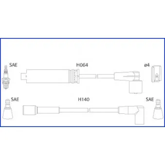 Kit de câbles d'allumage HITACHI OEM 96305387