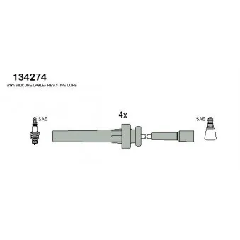 Kit de câbles d'allumage HITACHI 134274