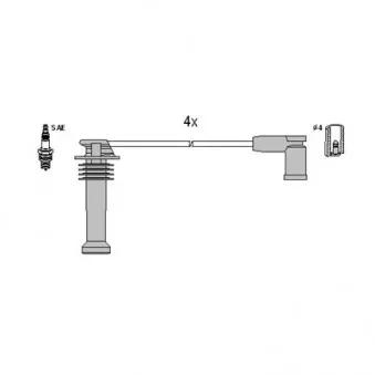 HITACHI 134278 - Kit de câbles d'allumage