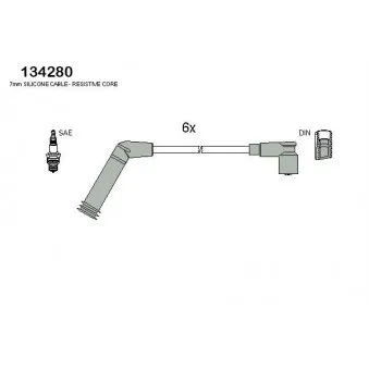 HITACHI 134280 - Kit de câbles d'allumage
