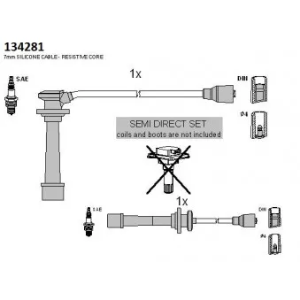HITACHI 134281 - Kit de câbles d'allumage