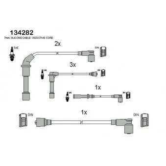 HITACHI 134282 - Kit de câbles d'allumage