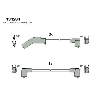 HITACHI 134284 - Kit de câbles d'allumage
