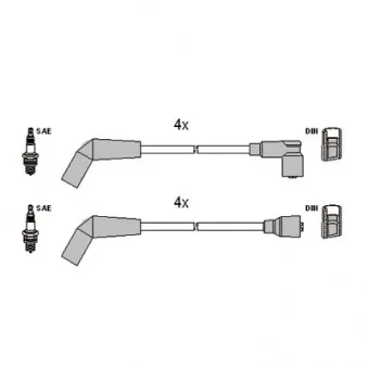 HITACHI 134288 - Kit de câbles d'allumage