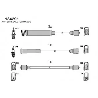 Kit de câbles d'allumage FACET 4.9607
