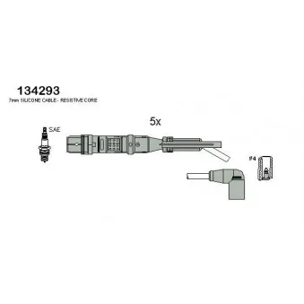 HITACHI 134293 - Kit de câbles d'allumage