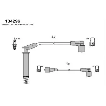 HITACHI 134296 - Kit de câbles d'allumage