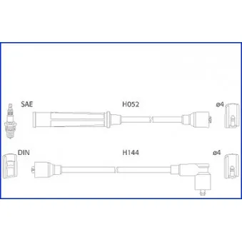 Kit de câbles d'allumage HITACHI 134312