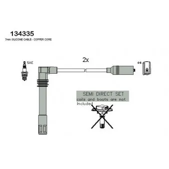 Kit de câbles d'allumage HITACHI 134335