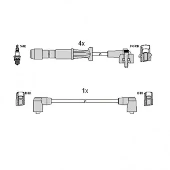 HITACHI 134339 - Kit de câbles d'allumage