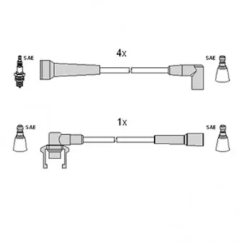 Kit de câbles d'allumage HITACHI OEM 7700100447