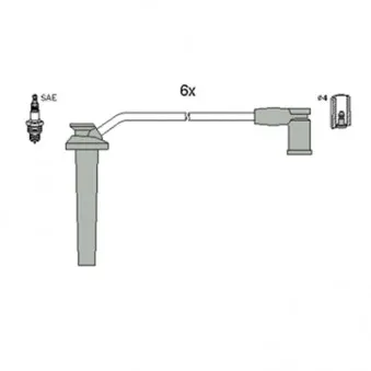 HITACHI 134372 - Kit de câbles d'allumage