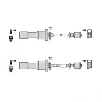 HITACHI 134376 - Kit de câbles d'allumage