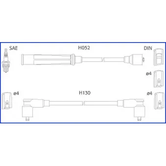 HITACHI 134473 - Kit de câbles d'allumage