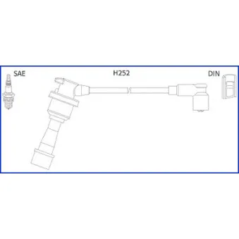 HITACHI 134480 - Kit de câbles d'allumage