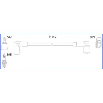 HITACHI 134484 - Kit de câbles d'allumage