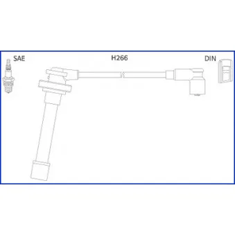 HITACHI 134521 - Kit de câbles d'allumage