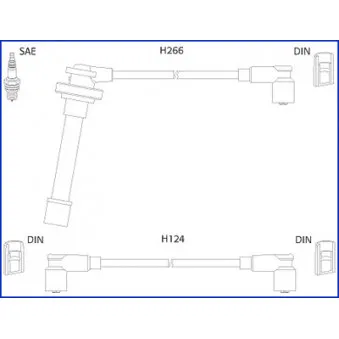 Kit de câbles d'allumage HITACHI OEM 2245074Y26