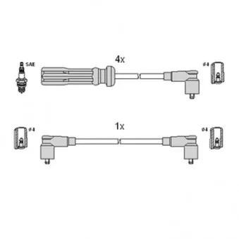 HITACHI 134548 - Kit de câbles d'allumage