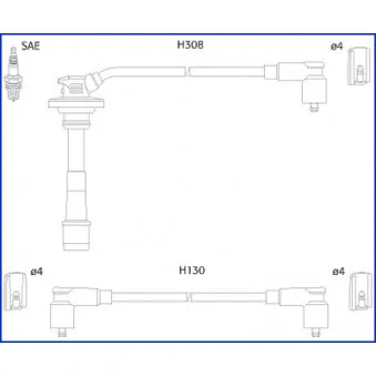 Kit de câbles d'allumage HITACHI 134562