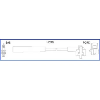 HITACHI 134673 - Kit de câbles d'allumage