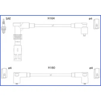 HITACHI 134700 - Kit de câbles d'allumage