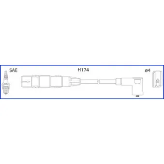 HITACHI 134714 - Kit de câbles d'allumage