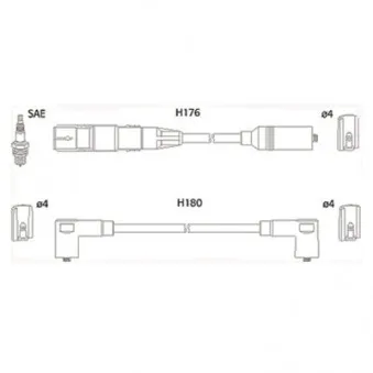 HITACHI 134766 - Kit de câbles d'allumage
