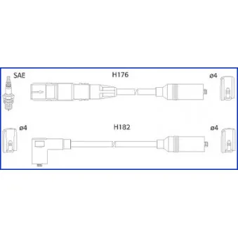 Kit de câbles d'allumage HITACHI OEM 037905483C