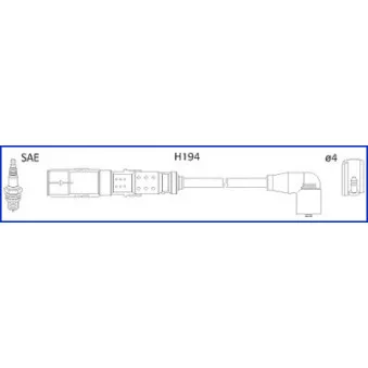 Kit de câbles d'allumage HITACHI OEM 1A22F64