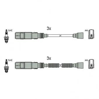 HITACHI 134952 - Kit de câbles d'allumage