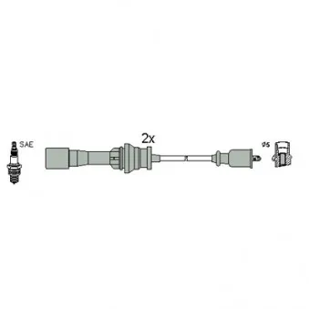 HITACHI 134953 - Kit de câbles d'allumage