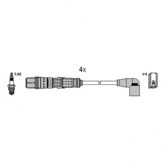 HITACHI 134959 - Kit de câbles d'allumage