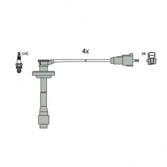 HITACHI 134971 - Kit de câbles d'allumage