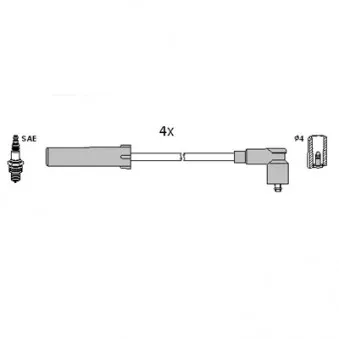 Kit de câbles d'allumage HITACHI OEM 224404252R