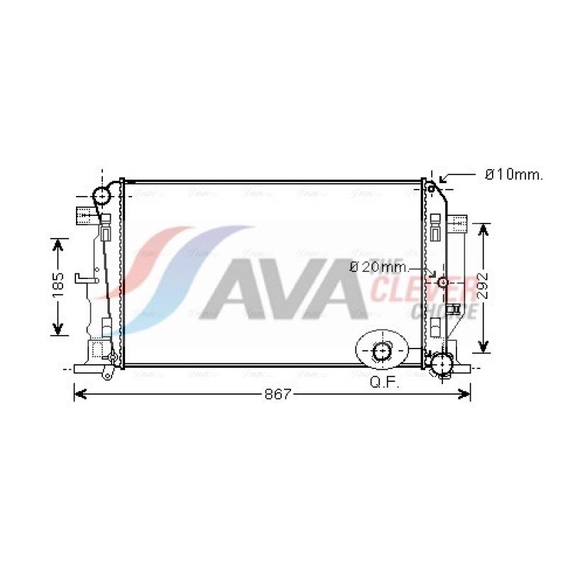 Radiateur, refroidissement du moteur AVA QUALITY COOLING MS2446 - Visuel 1