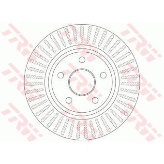 Jeu de 2 disques de frein avant TRW DF6251 pour FORD ORION 3.0 CRD - 218cv