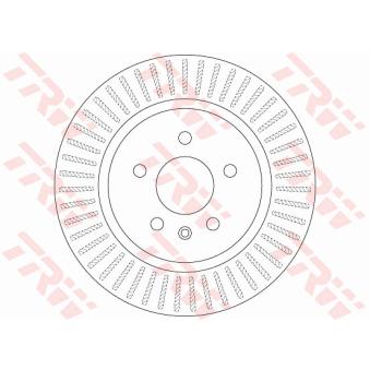 Jeu de 2 disques de frein arrière TRW [DF6371]