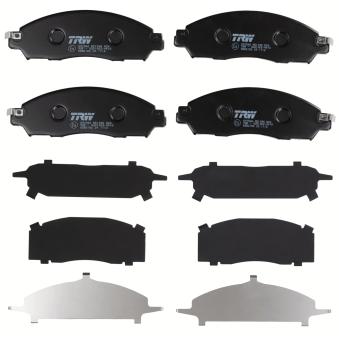 Jeu de 4 plaquettes de frein avant TRW [GDB2182]