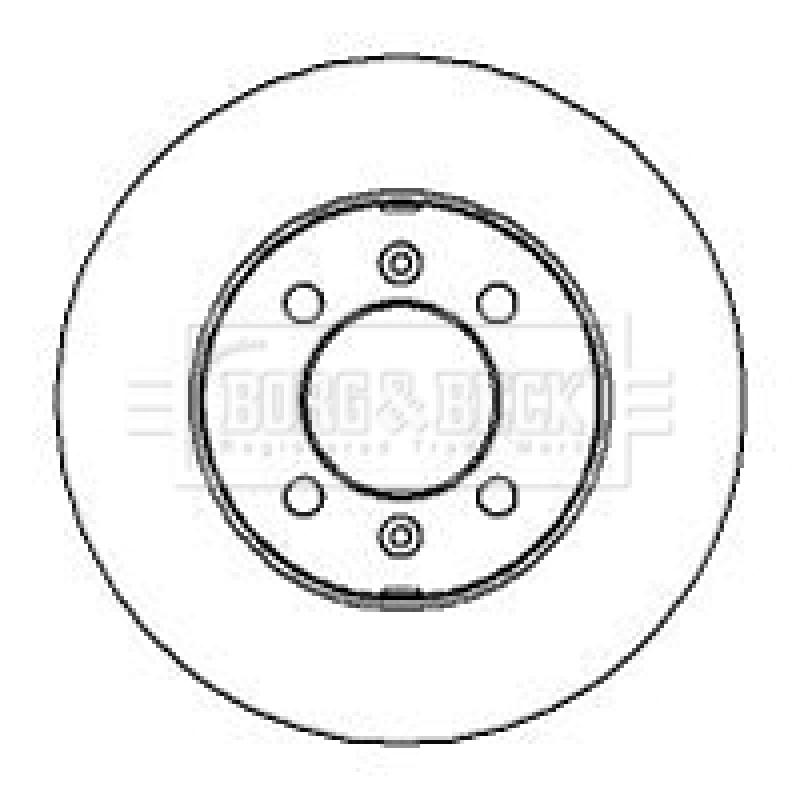 Jeu de 2 disques de frein avant BORG & BECK BBD4204 - Visuel 1