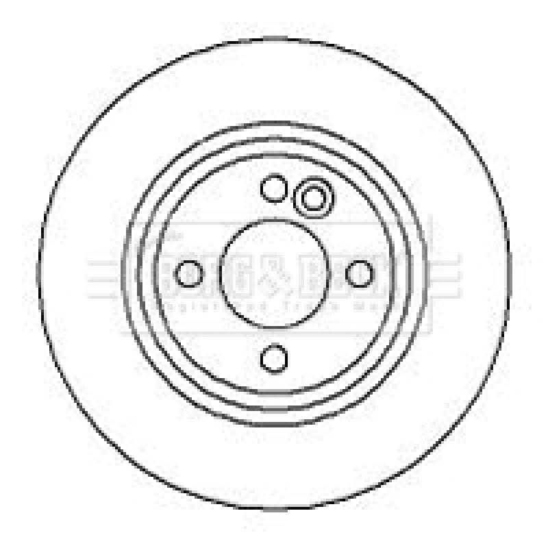 Jeu de 2 disques de frein avant BORG & BECK BBD4256 - Visuel 1